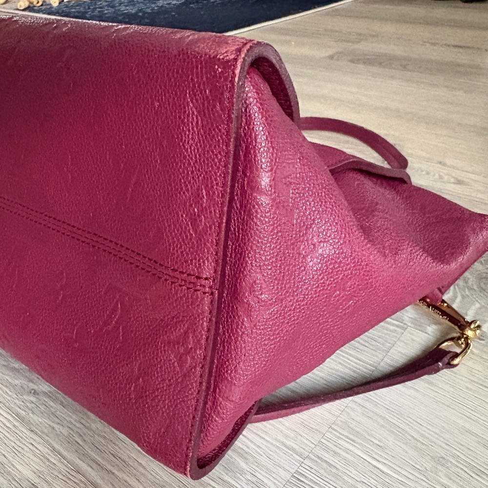 Louis Vuitton Vintage Empreinte Lumineuse PM - Burgundy Leather Tote Bag - Picture 10 of 15